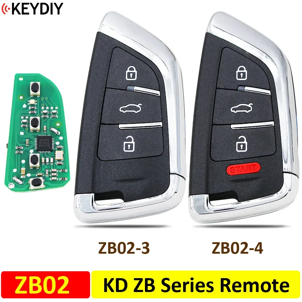 KEYDIY العالمي ZB سلسلة KD الذكية مفتاح ZB02-3 ZB02 ل ZB02-4 KD-MAX مفتاح السيارة البعيد استبدال صالح أكثر من 2000 نماذج