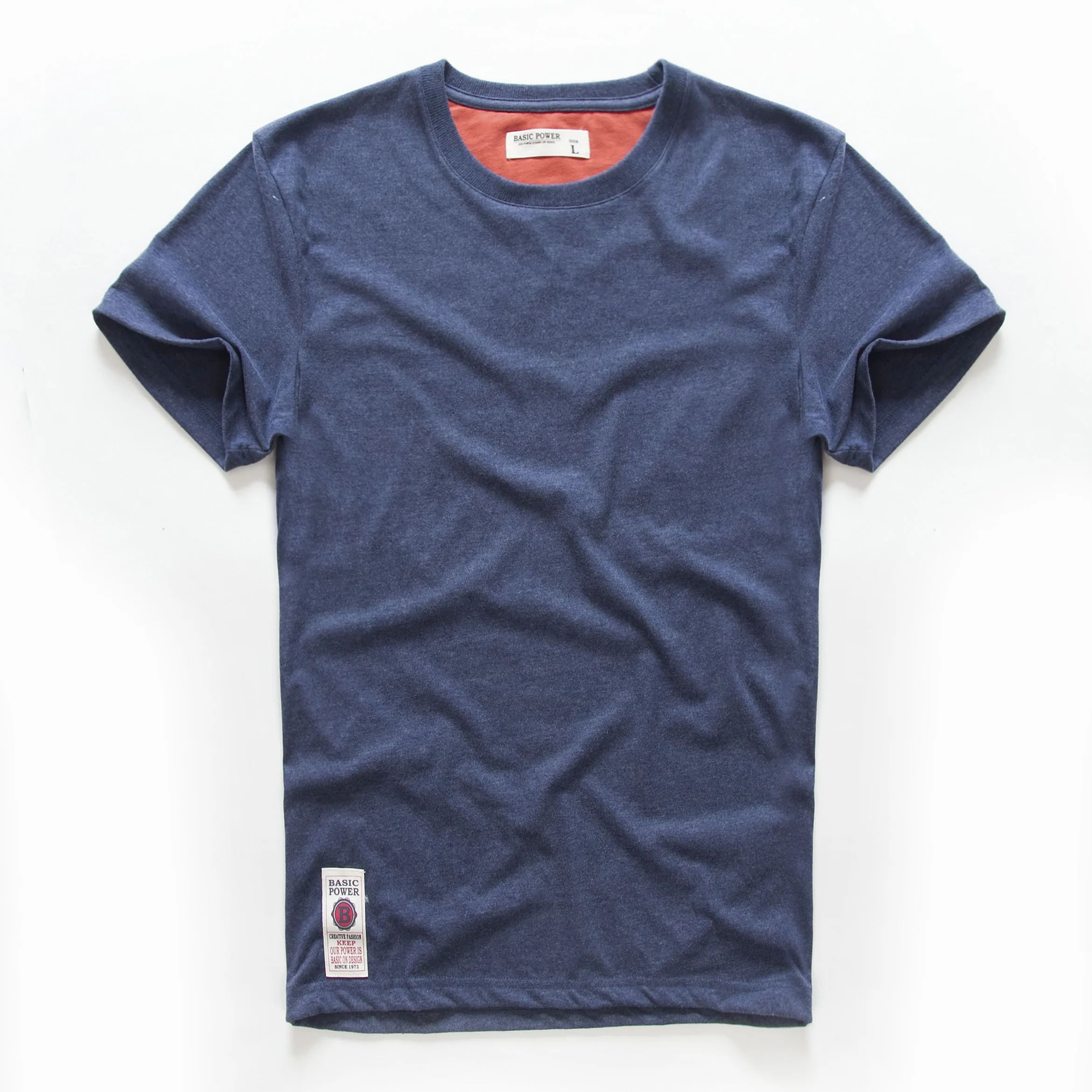 Herren T-Shirts 2026 Lässige Atmungsaktive Baumwoll-Basic-T-Shirts Streetwear Kurzarm-Tops Übergroße Einfarbige T-Shirts