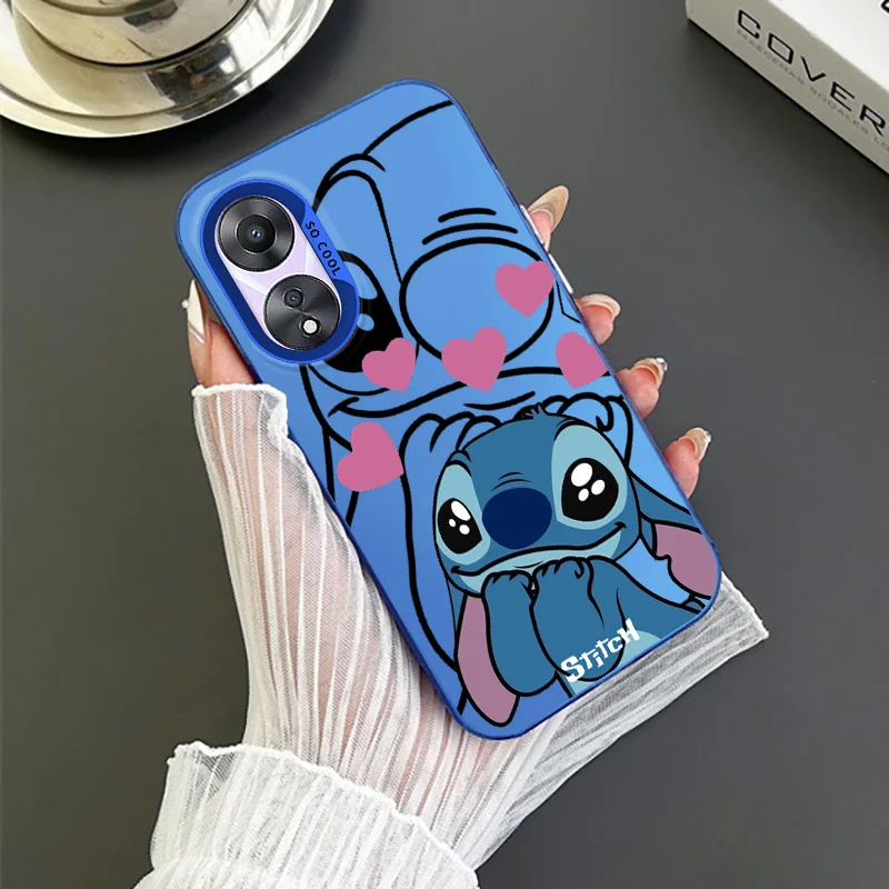 Disney Stitch is cute and handsome For OPPO A 31 37 38 55 57 58 74 76 78 94 98 Reno 6 7 8 Z T Pro Colorful Phone Case Soft Cover