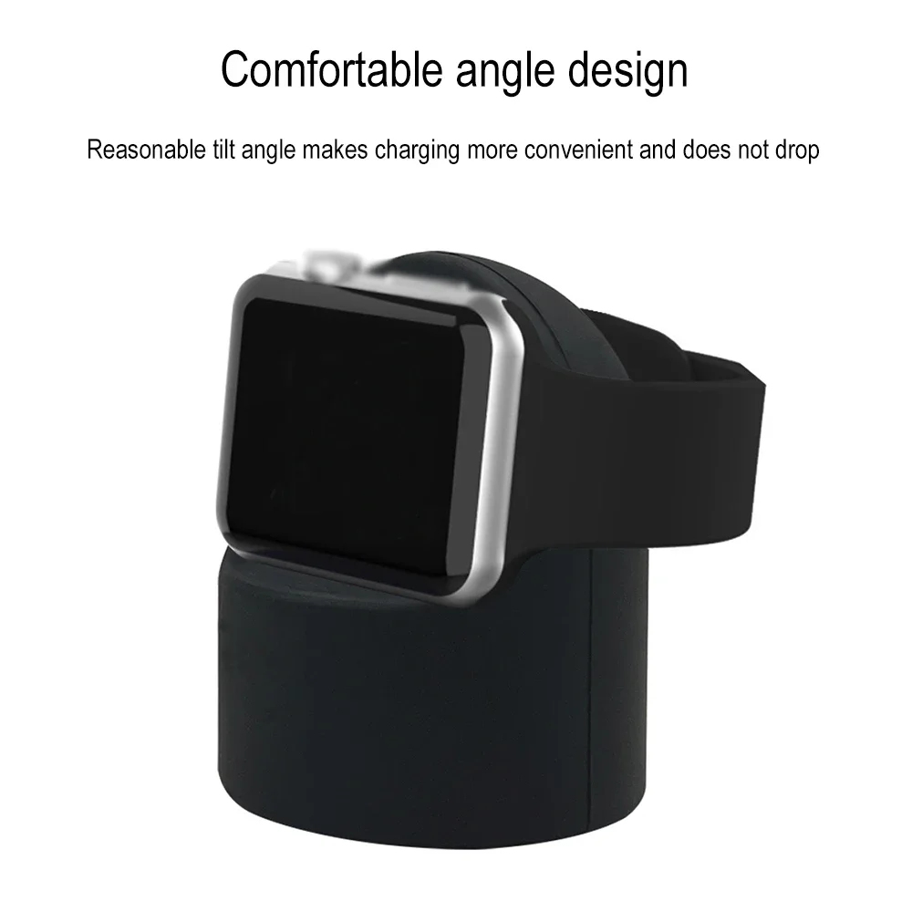 Charger Stand Mount Silicone Dock Holder for Apple Watch Series 4/3/2/1 44mm/42mm/40mm/38mm Charge Cable