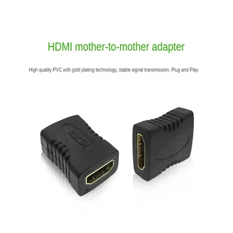 Kompatybilny z HDMI żeński na żeński 1080P 4K przedłużacz adapter złącza kabel adaptera Plug and Play konwerter do notebooka HDTV