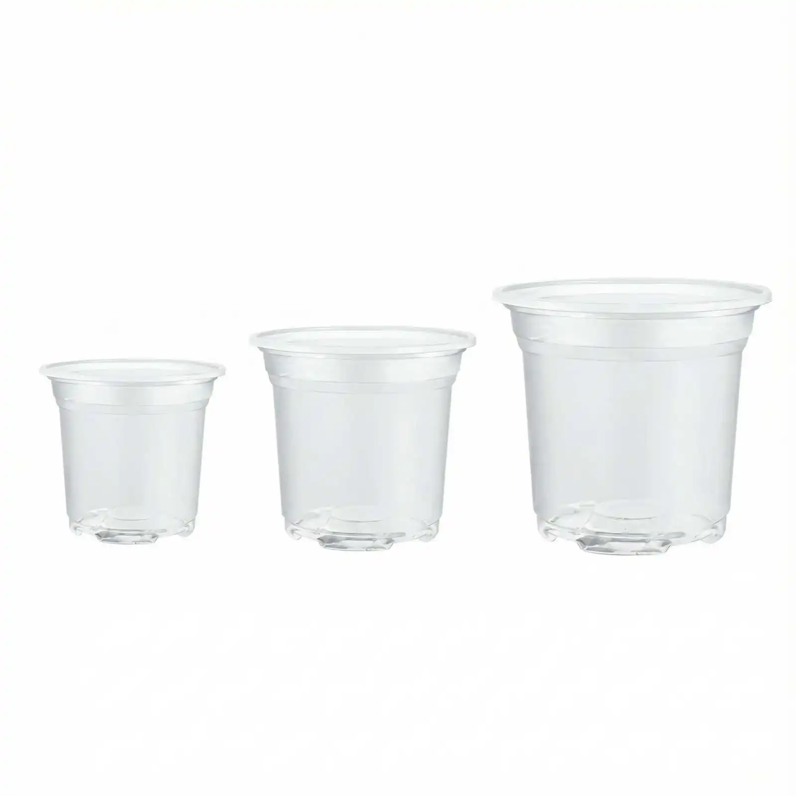 Plastic Clear Nursery Pots Transparent Planters for Seedlings Easy Monitoring Water and Soil Humidity Home Garden Mini Planters