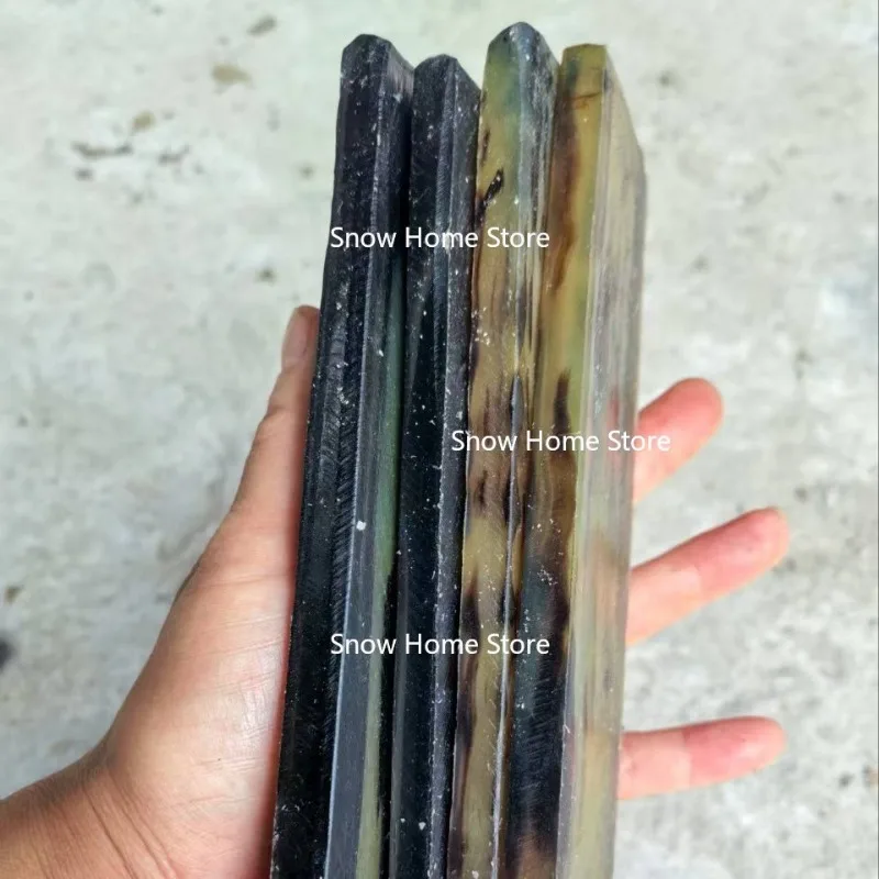 1PC Natural Flower Sheep Horn Sheet Knife Blanks Plate Scales Handle Material view 4