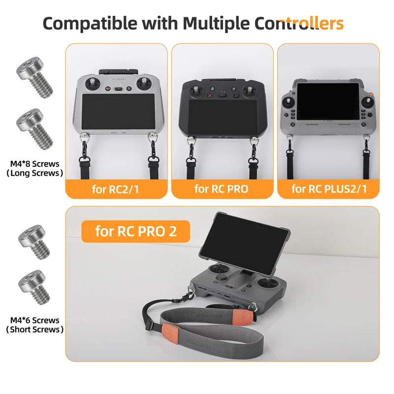 Smycz do pilota zdalnego sterowania do DJI Mini 4 Pro Mavic 4 Pro Folia ochronna, uniwersalny pasek na szyję do DJI RC2/1/RC Pro 2/1/RC PLUS 2 — zdjęcie produktu 2