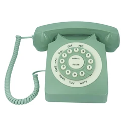 Pink Retro Phone, Corded Landline telephone, Classic Vintage Old Fashion Telephone for Home & Office, Gift for Seniors