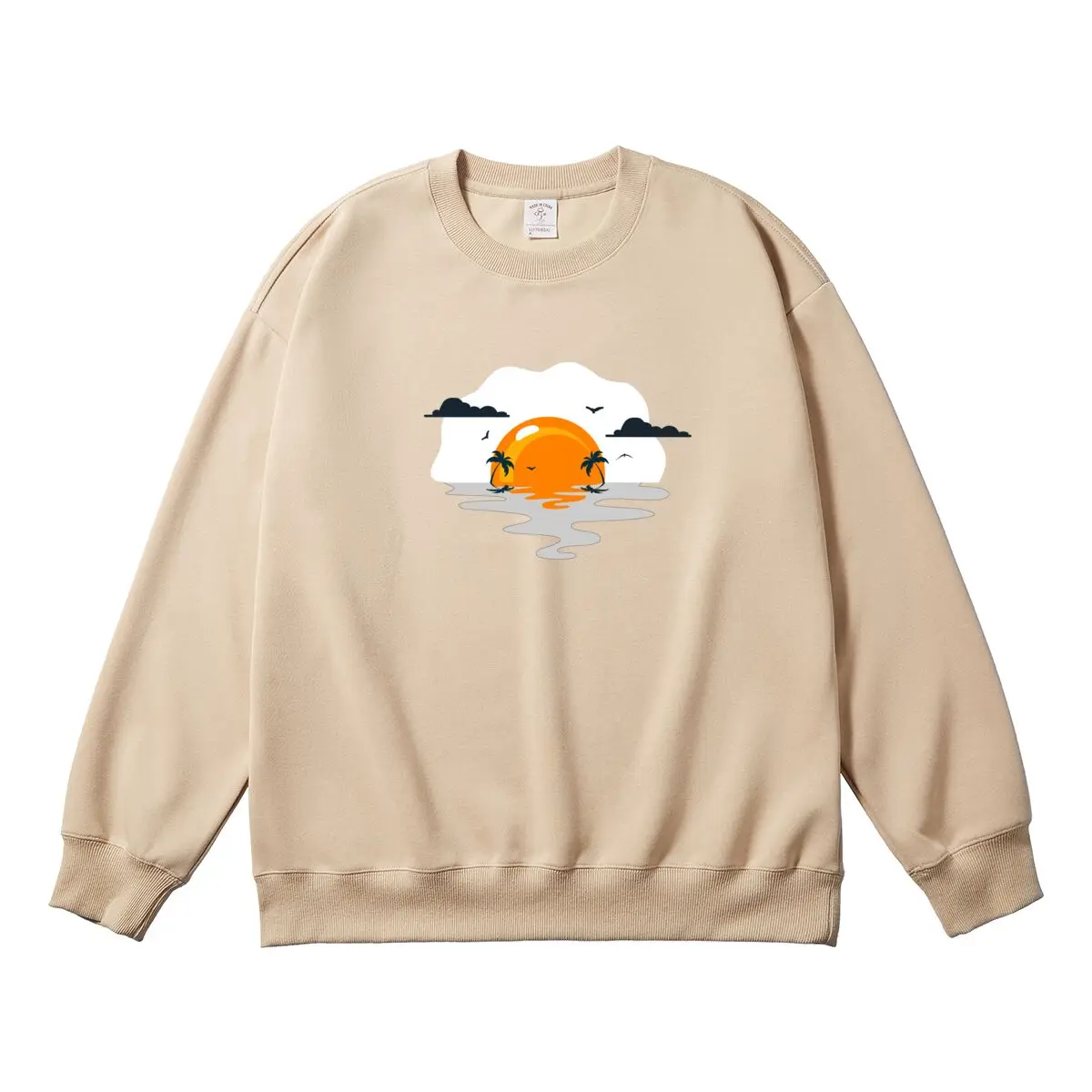 Women Pullover Oversized Round Neck Long Sleeve Autumn Thick Clothes Funny Graphic Woman Tops Female Sweatshirt