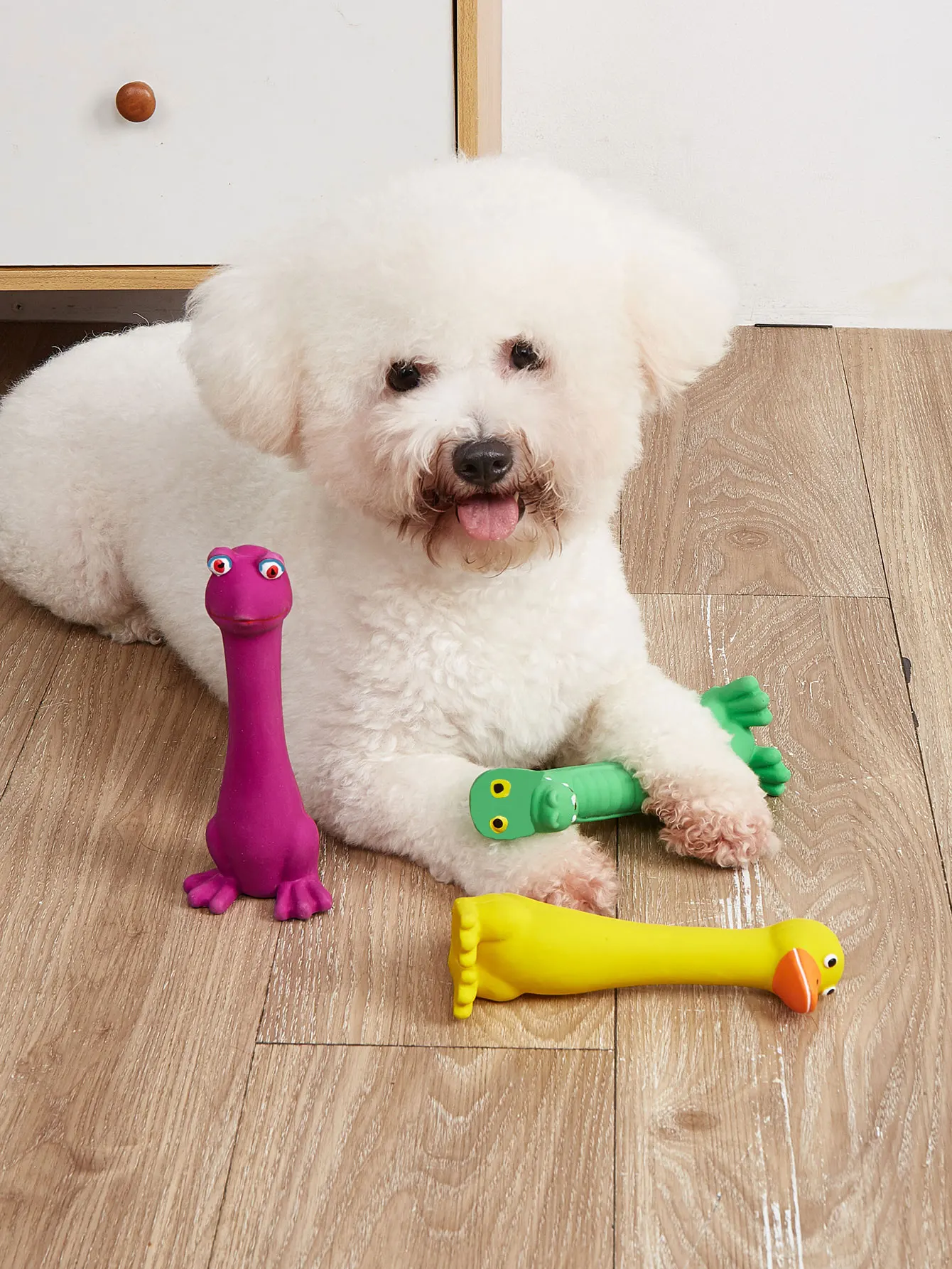 Cute Animals Design Durable Dog Chew Latex Toys Tough Squeaky Dog Grinding Teeth Toys