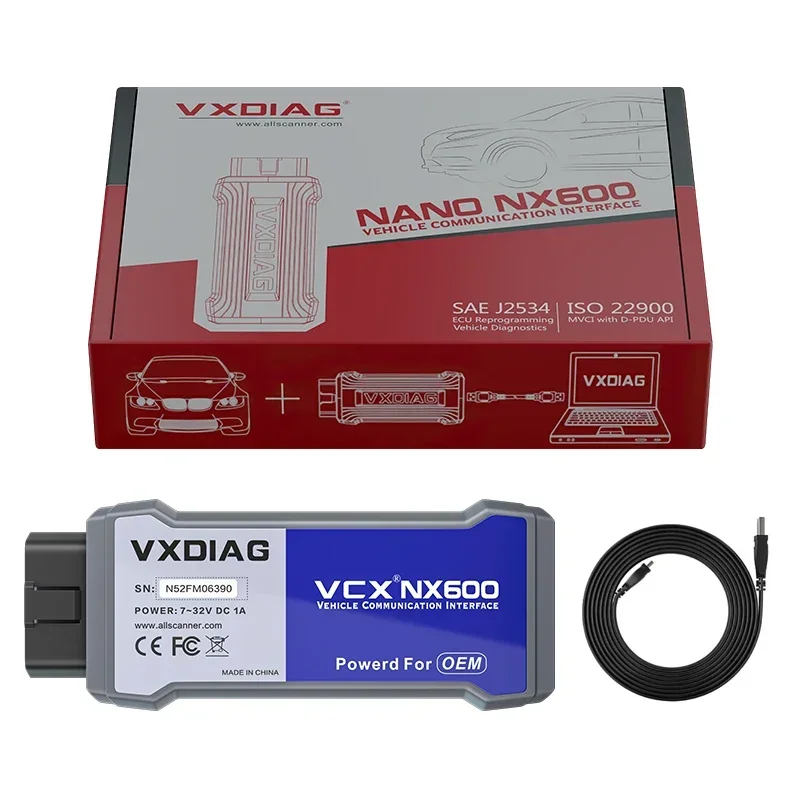 WIFI VXDIAG VCX NANO NX600 For GM J2534 Programming ECU Coding Active Test OBD2 Diagnostics For opel All System With 30+ Service