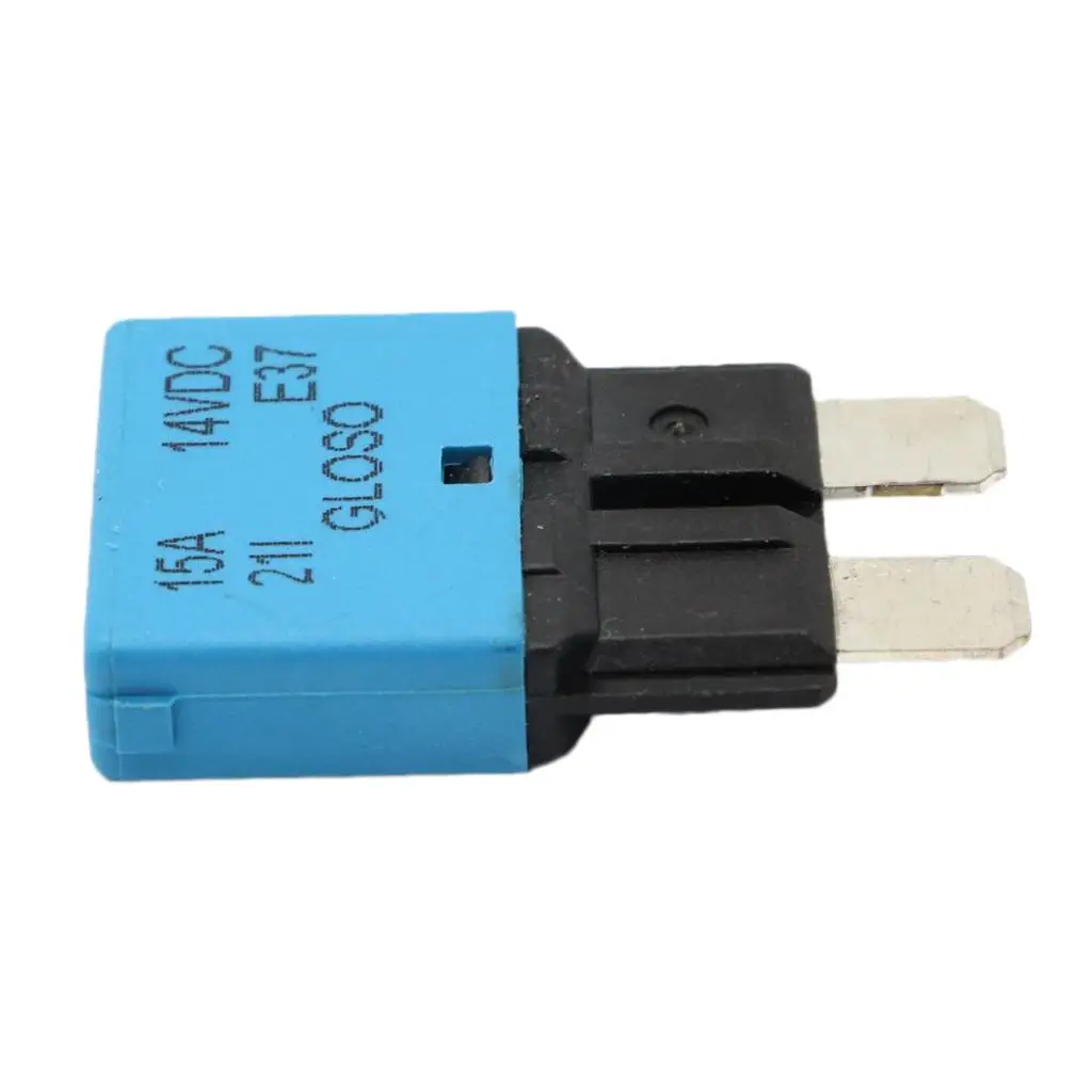 Standard Middle Fuse Automatic Reset 15A Overcurrent Protector for Auto Truck Marine Blade Fuse Box 12V