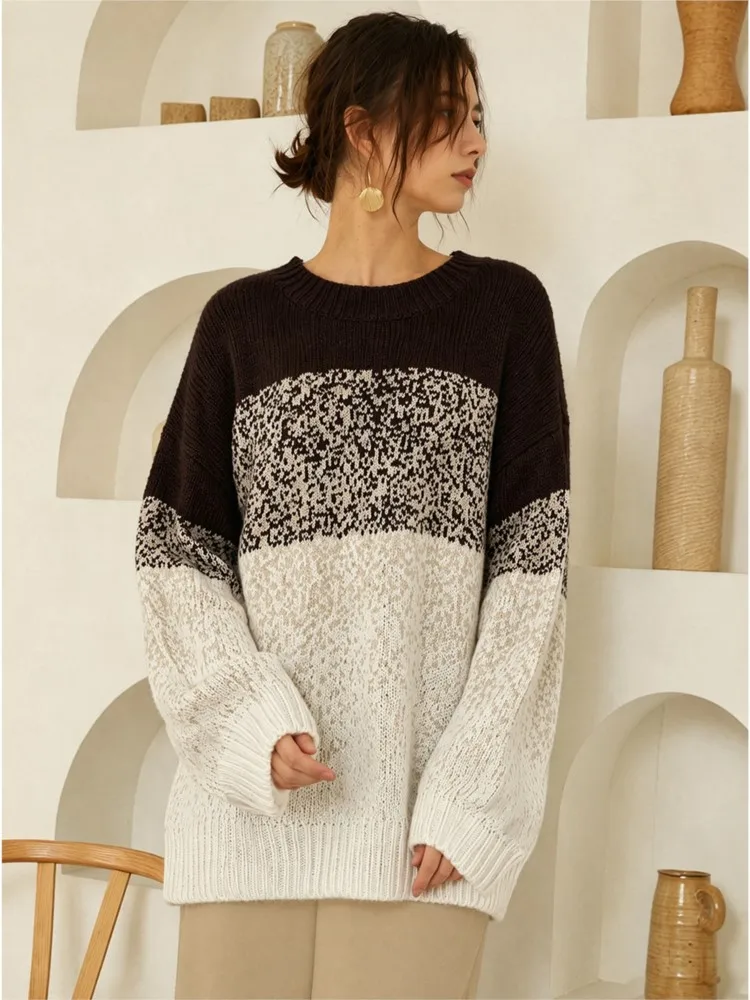 Suéter de Punto Casual de Invierno para Mujer, Talla Grande, Manga Larga, Holgado, Deportivo, para Actividades al Aire Libre, Ropa de Mujer, Talla Extra Grande