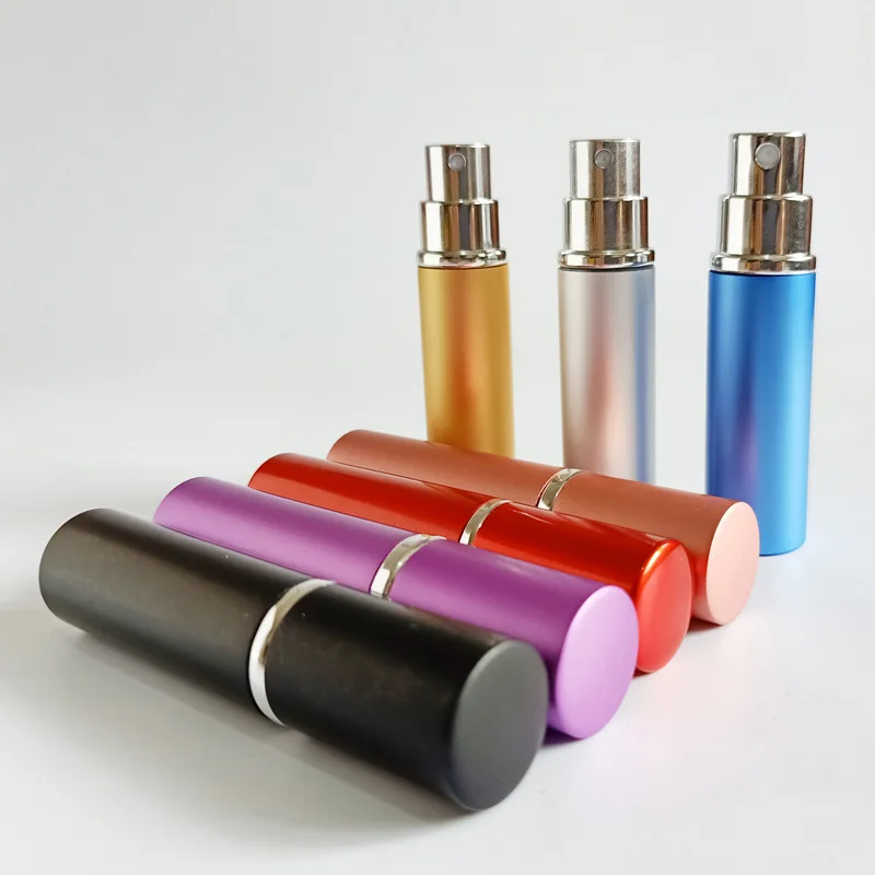 3/5/7pcs 5ml Mini Portable Refillable Perfume Bottle Aluminum Spray Atomizer Empty Metal Parfume Atomizer Bottle for Travel