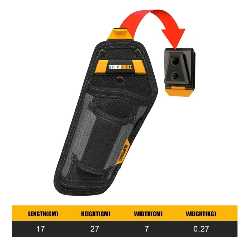TOUGHBUILT TB-CT-31-A étui à marteau pochette à suspension rapide marteau pochette de taille spécialisée recevoir des accessoires d'outils