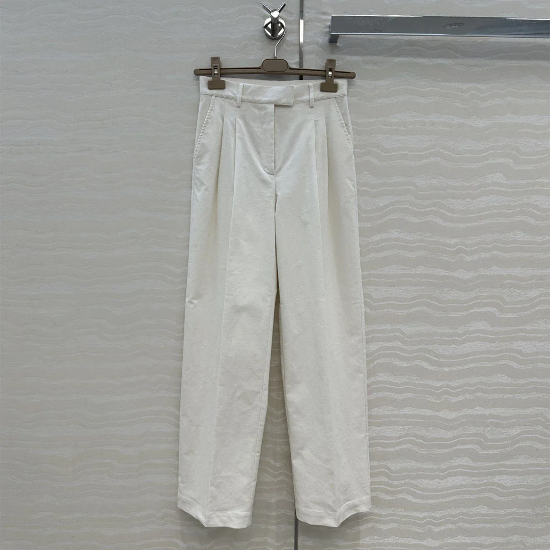 

2025 New Fashion Autumn Elegant Fashion Solid Color Corduroy Pants Women High Waist Casual Vintage Loose Straight Trousers