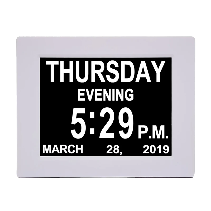 8 Inch Dementia Clock,Large Display Digital Calendar Day Clock For Vision Impaired,Elderly,Memory Loss