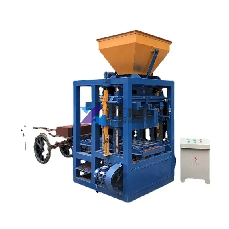 Lower Cost Small Fly Ash Semi Automatic Concrete 8 Holes Hollow Paving Brique Cover Block Brick Making Machine for Sale