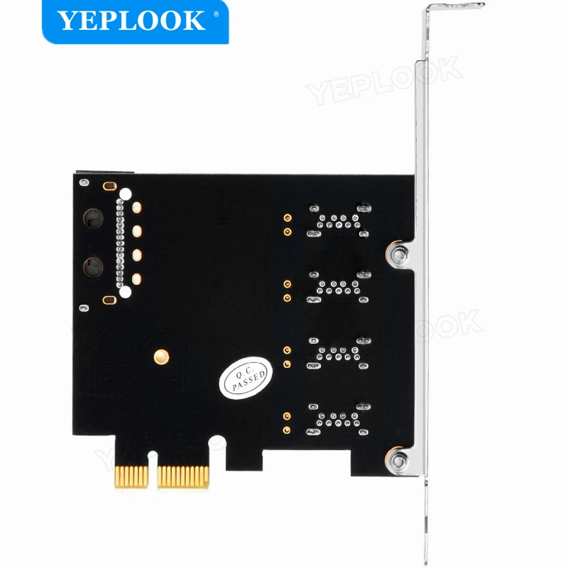 Tarjeta de expansión PCI-E de 2 puertos USB3.0, adaptador de alta velocidad de 5Gbps, convertidor PCIe USB3.0 4A autoalimentado a través de Chipset con soporte