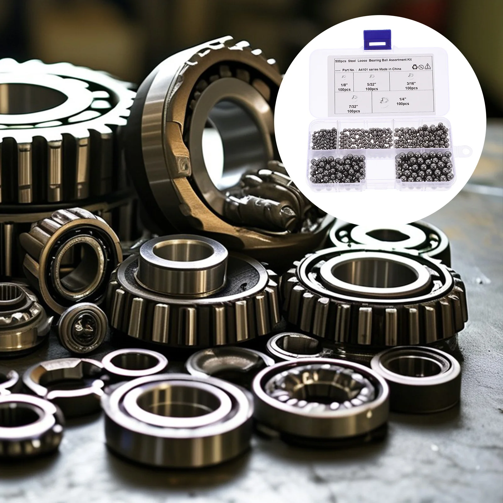 

500Pcs Universal High Precision Stainless Steel Bearing Balls Motorcycle Car Multi-Use Replacement Loose Ball Bearings