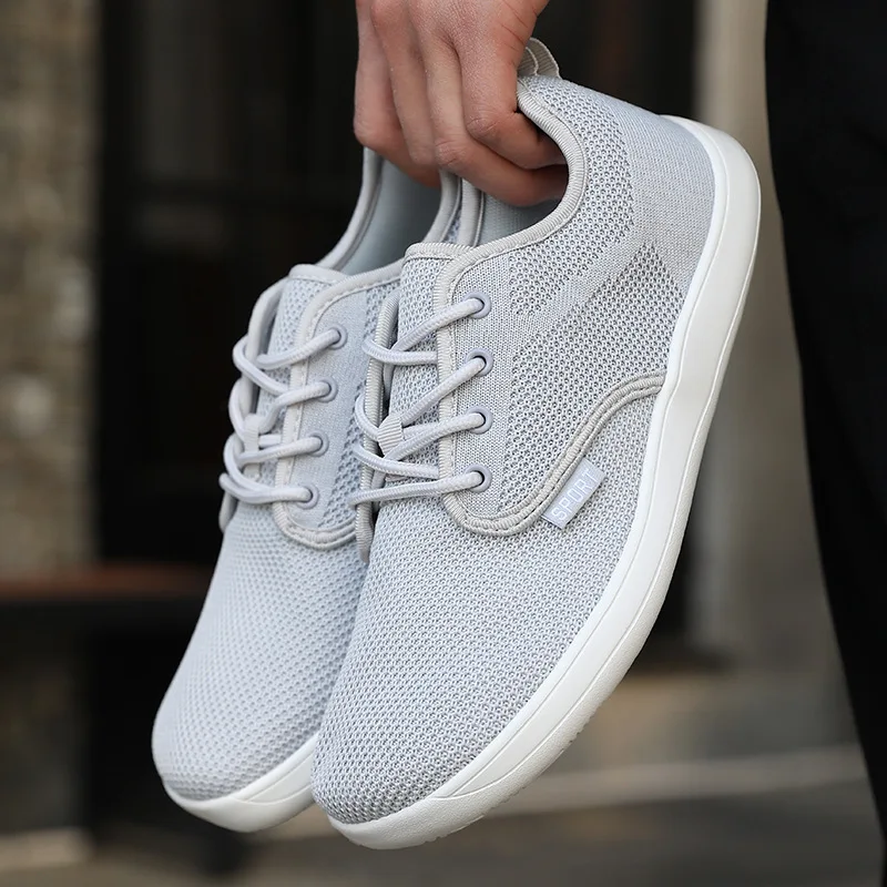 

Shoes for Men Barefoot with Wide Toes Casual Shoes Breathable Mesh Lace Up Couple Shoes Fashion Plus Size Men's Sneakers Zapatos