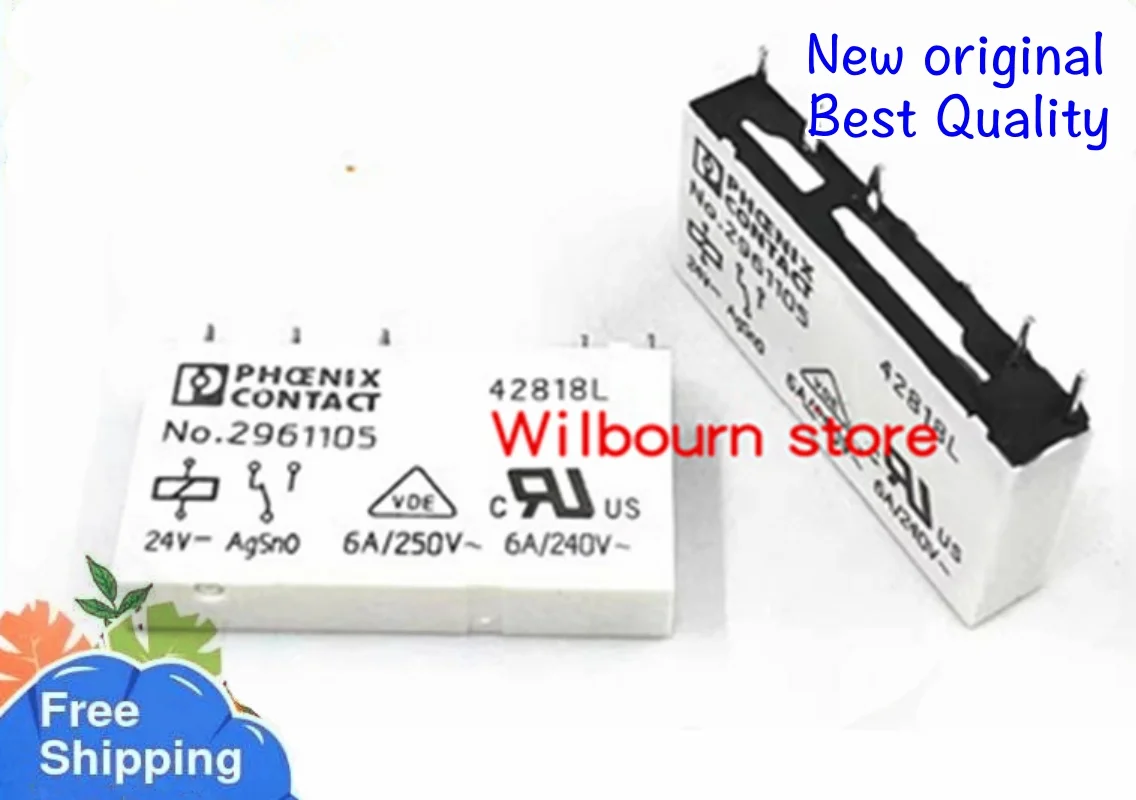 

Новый оригинальный номер 5 шт. ~ 50 шт./лот. 2961105 2961105 24 В постоянного тока 6 А DIP5
