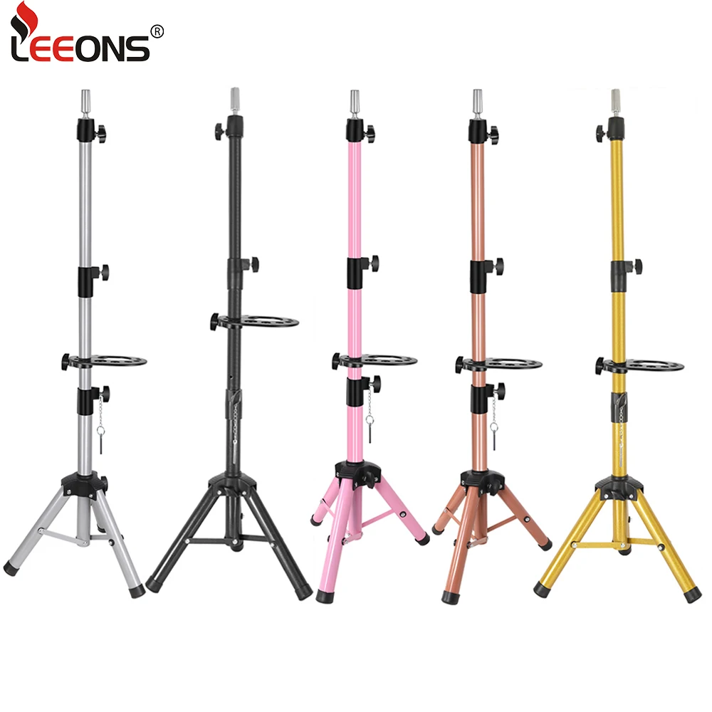 55 Inch Wig Stand Adjustable Wig Head Stand Mannequin Head Stand For Cosmetology Hairdressing, Wig Stand Tripod With Tool Tray