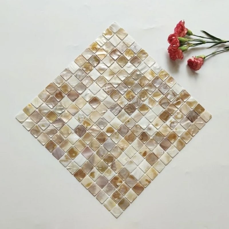 

1pc Shell Mosaic Tile Sticker Mother of Pearl Natural Wall Tiles Bathroom Background Kitchen Wallpaper Shower Decorative 917