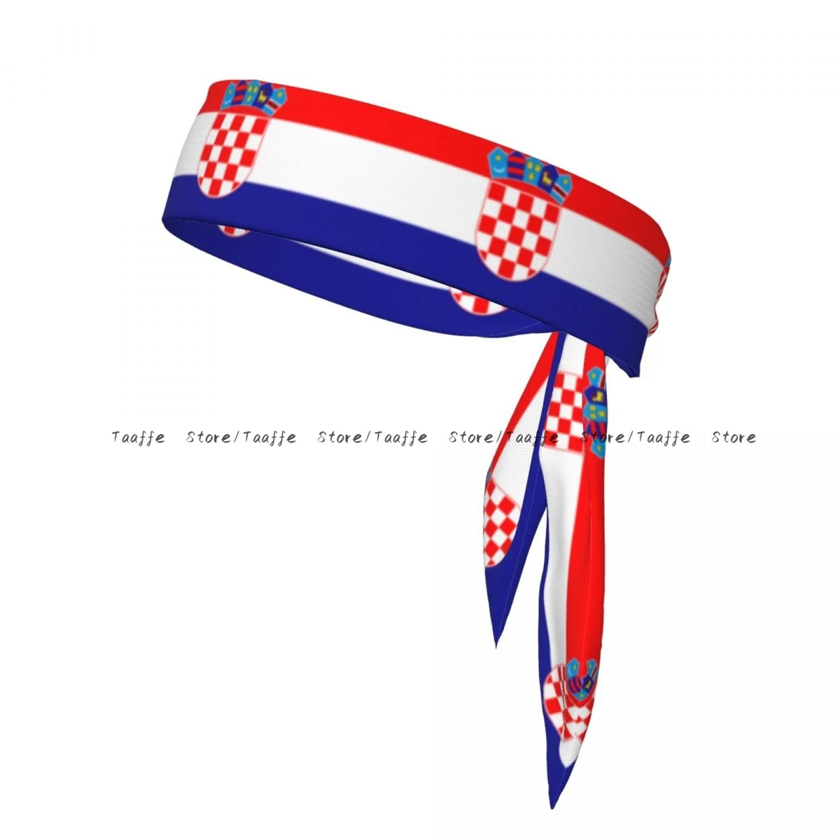 Sports Headband Head Tie Croatia Flag Bandana Sweatbands Yoga Tennis Headwrap for adult