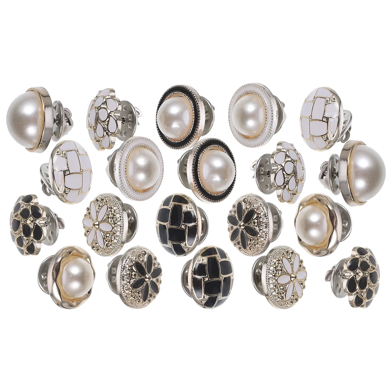 

20pcs Collar Corsages Buttons Collar Safety Buckles Anti Peering Snap Buttons For Women Lightweight Portable Diy Clothing