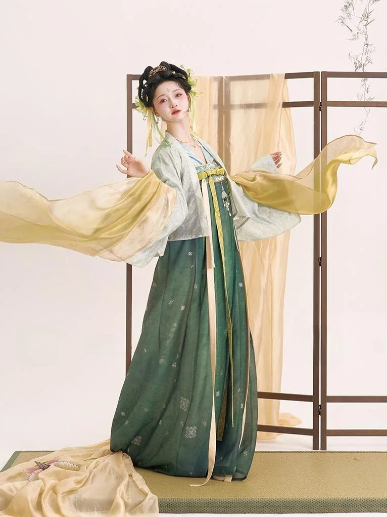 Original Hanfu Top Quality Chest-Length Skirt Tang Style Spring Summer Daily Wear Polyester Fiber for Women Aged 25-35