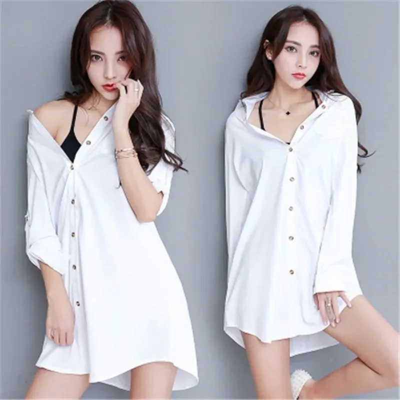 

Korean Sle Women's Long Sve Office Blouse Autumn 2024 Cleanfit Polypropylene Material A-Line Sve Thin Non-deformable