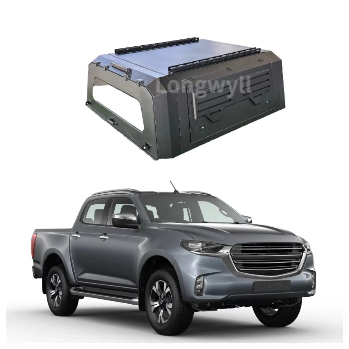 

Heavy-Duty SmartCap Truck Bed Camper ShellHardtop Topper Aluminum Alloy Waterproof Anti-Rust for BT-50 Pickup Tailbox