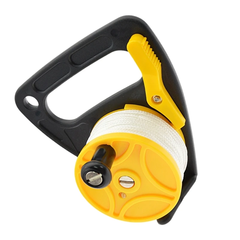 Scubas Diving Reel with Thumb Stoppers and 150ft High Visibility Line Easy to Use