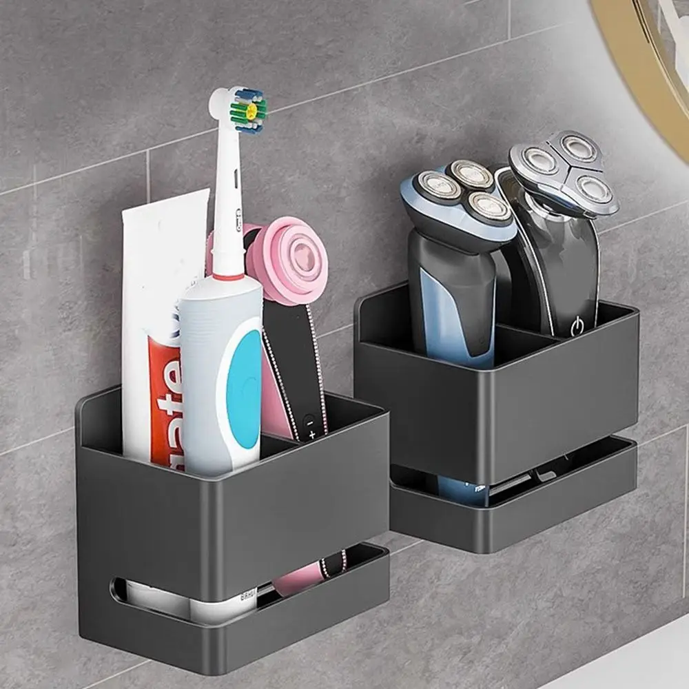 Multifunctional Punch Free Toothbrush Holder Waterproof Space Saving Toothpaste Holder Wall Mounted Hair Comb Organizers Kitchen