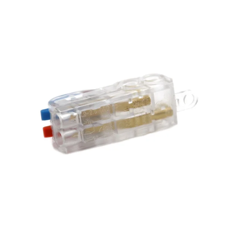 T-type Electrical Wire Connector Stripping-free Brancher Quick Cable Wiring Terminal Block Copper Core Two-in Four-out Branch