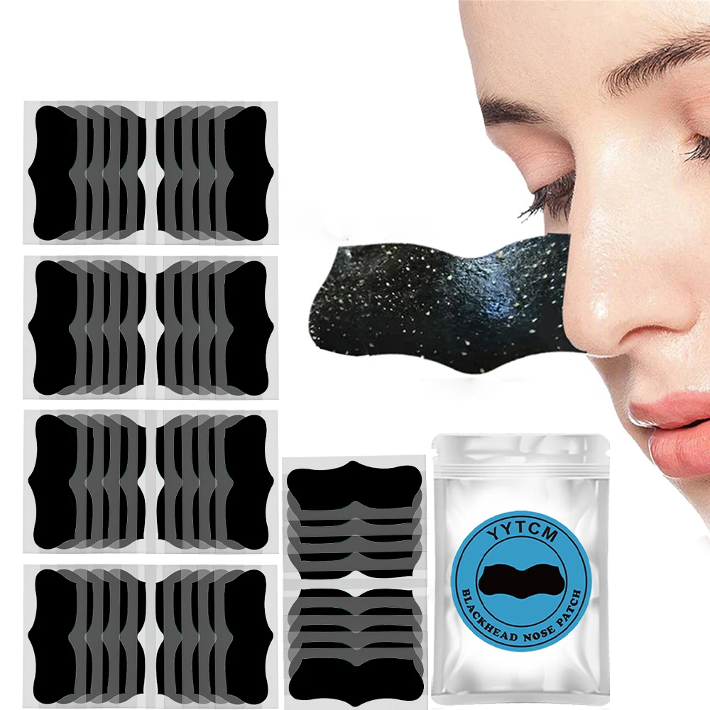 Tiras Nasales Negras de Gran Tamaño, Removedor de Puntos Negros de Carbón de Bambú, Tiras de Limpieza Profunda para el Cuidado de la Nariz, 5/10/15/20/30/50/100 Piezas