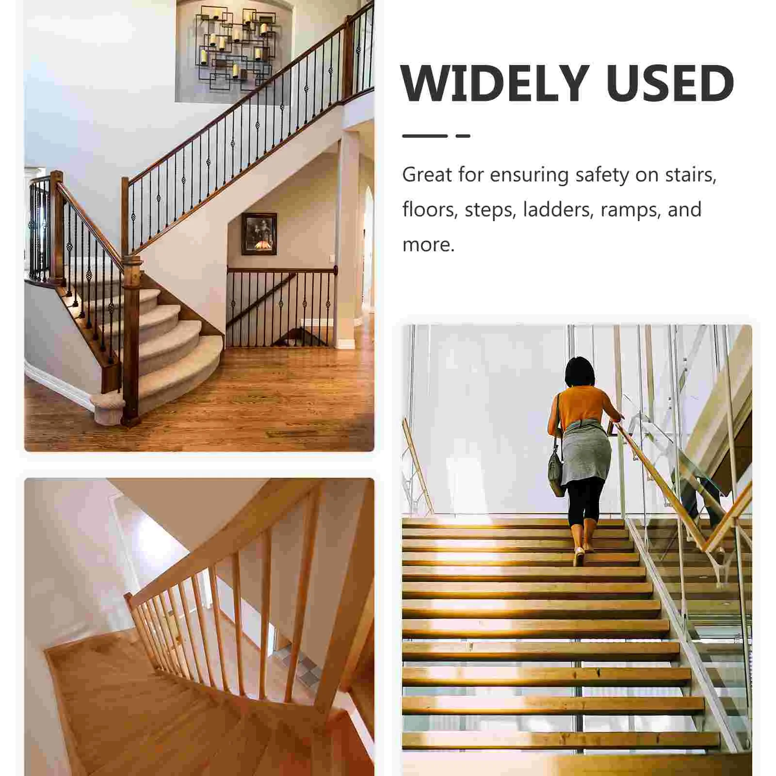 Outdoor Stair Treads Convenient Non-skid Stairs Strips Non-slipping Stickers Bathroom Anti Skid Stickers for Steps Stairs