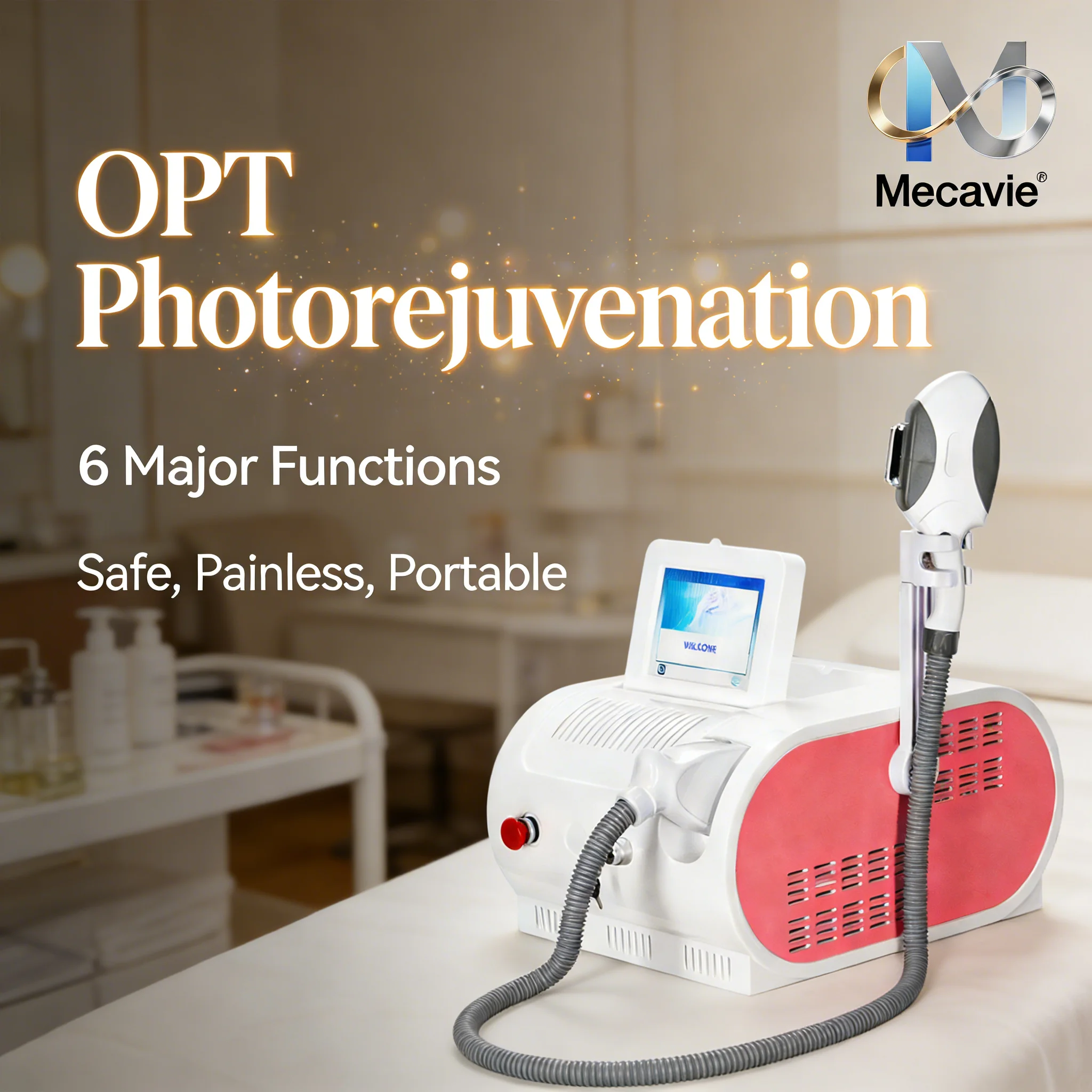 

Новейший портативный аппарат IPL OPT для лазерной эпиляции, омоложения кожи и отбеливания, удаления морщин и пигментации, для использования в салонах и дома