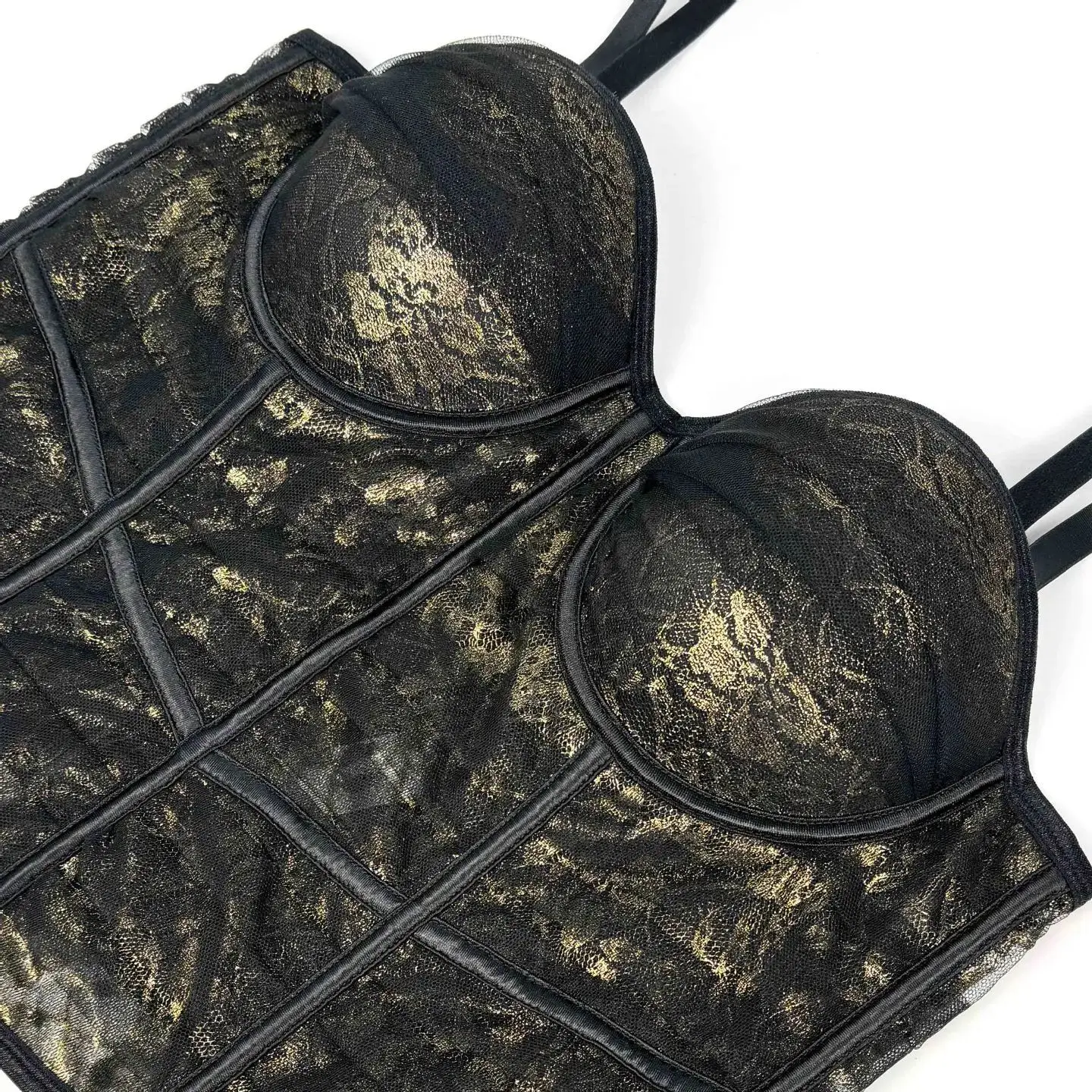 Sexy Bra Corset Crop Tops Club Outfit Women Fashion Rave Bustier Fishbone Top Underwear Sleeveless Vest Slim Bodyshaper Camisole