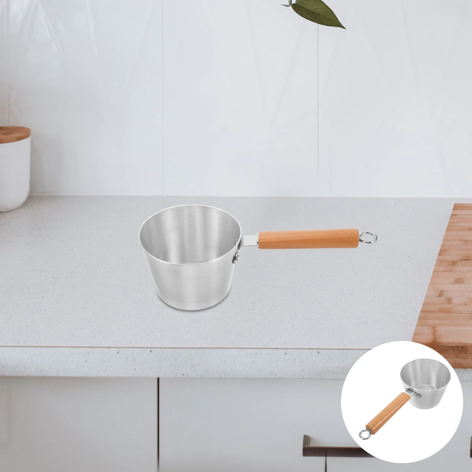 

Aluminum Soup Pot Thickened Small Saucepan For Milk Butter Chocolate Cooking Long Handle Stockpot Induction Boiling