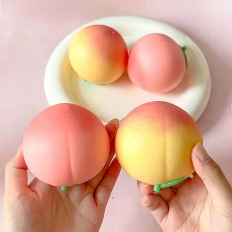 Simulation of gradual pink yellow peach modeling soft plastic ornaments soft glutinous sticky slow rebound decompression toy