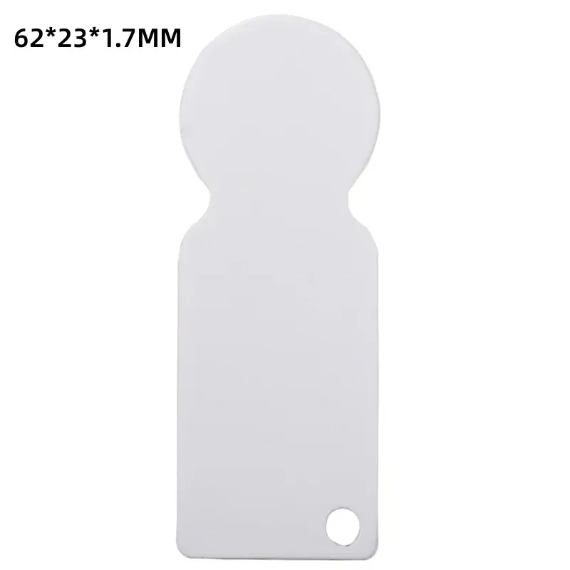 5Pcs/Set Sublimation Transfer Shopping Trolley Token Stainless Steel Blank Trolley Token Metal For Backpack Purse White