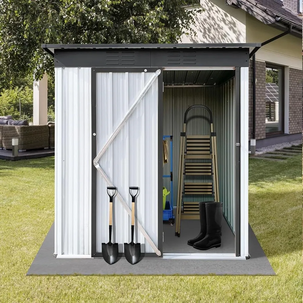 Metal Storage Shelves for Outdoor Storage Rooms, Ventilation and Easy Assembly, Large Spaces