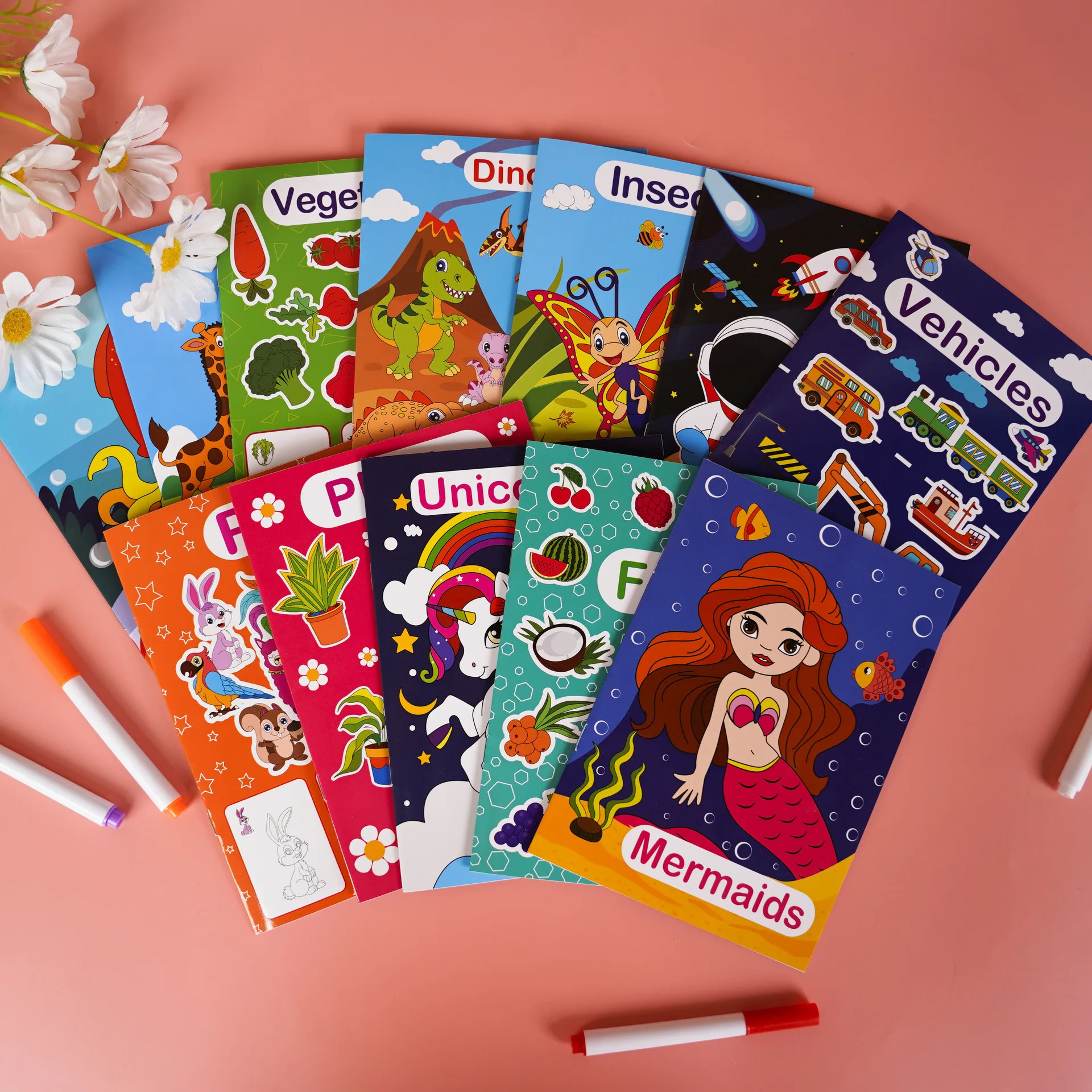 12 sztuk/zestaw Książeczka do rysowania i kolorowania dla dzieci w wieku 3-5 lat, nauka rysowania, wczesna edukacja, interaktywne zabawki przedszkolne