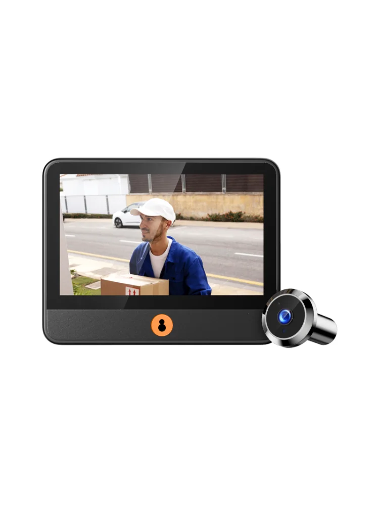 Danmini 4.3'' Wizualny Drzwiczny Wyglądak z Kamerą 1080P, Zdalne Sterowanie Aplikacją, Cyfrowy Oczko Kotka, Noktowizor, Zewnętrzny Monitor do Drzwi (S30) — Zdjęcie 2 z 2