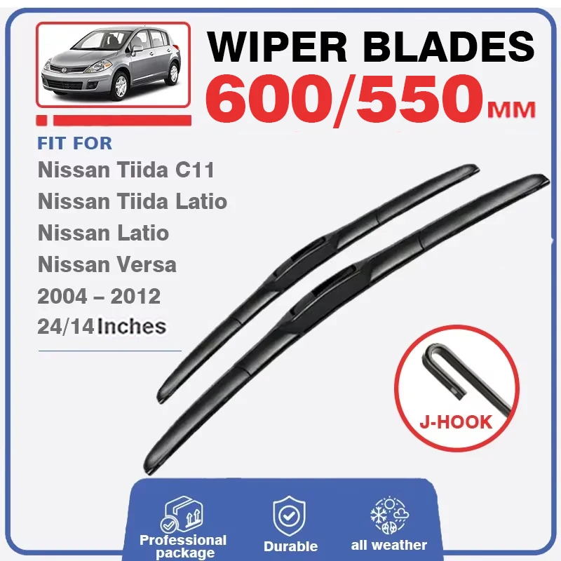 Wiper Blades For Nissan TIIDA C11 2004-2012 Latio Versa 24