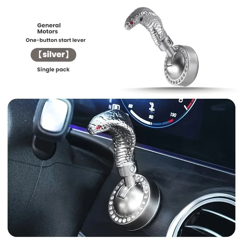 Auto-Startknopf, Druckknopf für Automatische Zündung, Metall-Schlangenkopf-Abdeckung, Einhand-Druckknopf, Wippschalter für Motorstart/-stopp – Detail 13