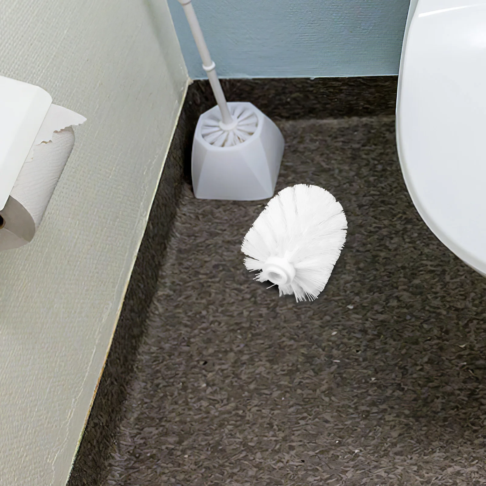 

3pcs Toilet Brush Heads Plastic Replacement For Bathroom Cleaning Tools Bowl Cleaners Household Supplies