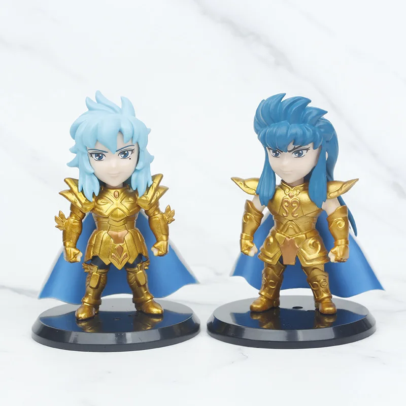 Saint Seiya 5PCS Sagittarius Libra Gemini Aquarius PVC Statue Action Figurine Desk Collectible Anime Model Toys Figures Gift