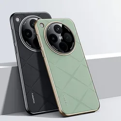 Fashion Leather Electroplated Hard PC Cover Case For OPPO Find X8 Pro X7 Ultra