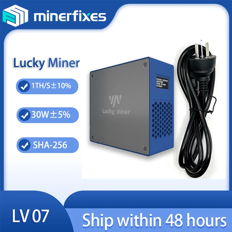 Lucky miner v7 WIFI 1TH/S 30W LV07 BM1366 SHA256 Home Silent lottery miner BTC miner machine solo miner Bitcoin Miner v6 LV06