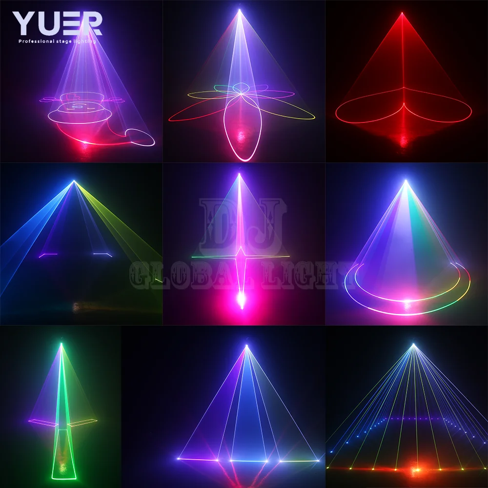 3W RGB Animation projector Laser Light with ILDA 25kpps DMX512 Control for DJ Disco party bar club wedding stage light